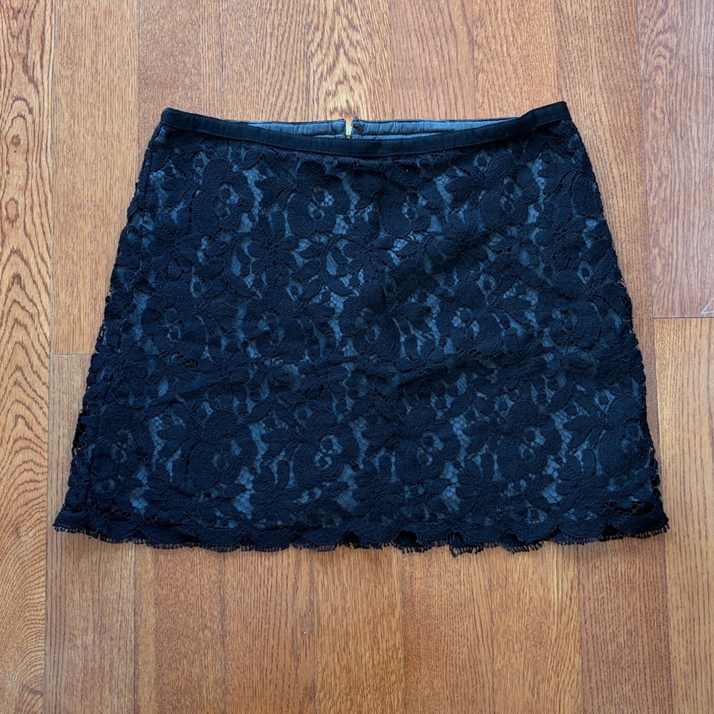 Theory Black Lace Mini Skirt size 8
